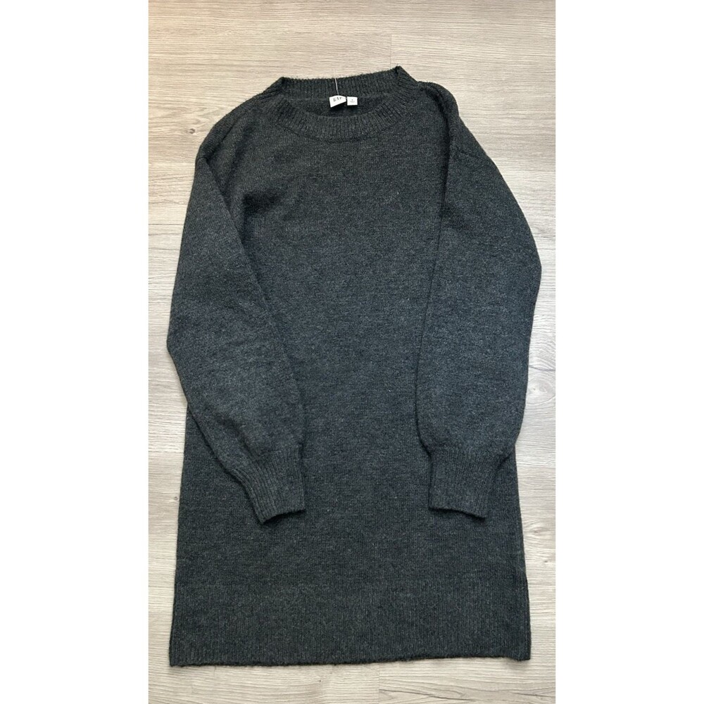 Gap Sweater Dress Women Holiday Cozy Preppy Gray Grey acrylic wool small